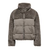 ONLY Bayan Onlwanja Kürk Puffer Mix Ceket Cc OTW Pufferjacket, Walnut, XS