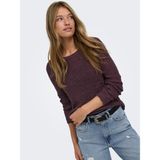 Only Bayan Örme Kazak 15113356 - Bordo - XS