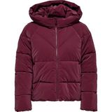 Only Bayan Puffer Kapüşonlu Mont 15318451 - Bordo - S