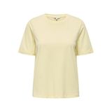 ONLY Bayan T-Shirt ONLONLY - Regular Fit XS S M L XL Siyah Beyaz Bej, Double Cream, S