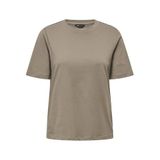 ONLY Bayan T-Shirt ONLONLY - Regular Fit XS S M L XL Siyah Beyaz Bej, Walnut, M