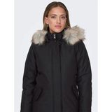 Only Bayan Uzun Mont 15300633 Kapüşonlu Parka Siyah Renkli Günlük Kullanım İçin Tasarlandı - Black