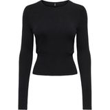 Only Bayan Vizkon Triko Ince Kazak 15378352 - Siyah - XS