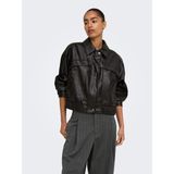 Only Bayan Yakalı Deri Ceket 15373701 - XS - Relax Fit - Koyu Kahve