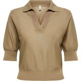 Only Bej Kadın Kazak Onlane Ss Sequıns V-Neck cc Knt - Açık Kahve