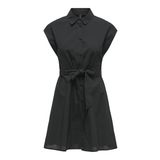 ONLY Belden Bağlamalı Pamuk Elbise, XS, 15348203, Black, Kadın