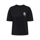 ONLY Bisiklet Yaka Kısa Kol Pamuk T-Shirt, L, 15343769, Siyah, Kadın