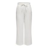 ONLY Bol Paça Keten Pantolon, XS/32, 15296375, Beyaz, Kadın
