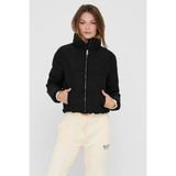Only Dolly Short Puffer Noos Uzun Yaka Fermuarlı Siyah Kadın Mont