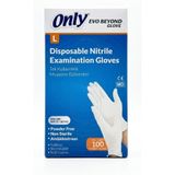 ONLY Evo Beyond Glove Nitril Beyaz Pudrasız Muayene Eldiveni 100 Lü Pk L