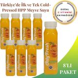 Only Fresh Portakal Suyu Taze Soğuk Sıkım %100 Saf 250ml x 8 Adet - 2 lt