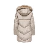 ONLY Gri Uzun Puffer Kaban, S, 15238323, taş, Kadın