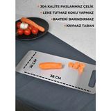 Only Home 1 Adet Paslanmaz Çelik Kesim Panosu Kesme Tahtası 18/10 - Turkuaz