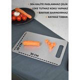 Only Home 1 Adet Paslanmaz Çelik Kesim Panosu Kesme Tahtası 18/10 - Yeşil