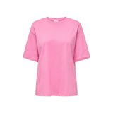 ONLY JDY Kadın Yuvarlak Yaka Pembe T-Shirt, M Beden