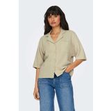 Only Kadın Bej Gömlek S Beden ONLTHYRA SS SHIRT NOOS WV Modeli