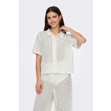 Only Kadın Beyaz Kısa Kollu Tişört S Beden ONLFREYA S/S POLO CARDIGA Modeli