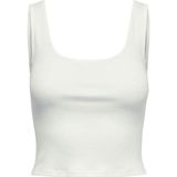 Only Kadın Beyaz Siyah Onlkıra Kolsuz Crop Top T-shirt - 15240303