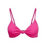 ONLY Kadın Bikini Üstü ONLSIENNA RIB KNOT BIKINI TOP L Fuşya