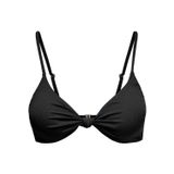 ONLY Kadın Bikini Üstü ONLSIENNA RIB KNOT BIKINI TOP L Siyah