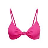 ONLY Kadın Bikini Üstü ONLSIENNA RIB KNOT BIKINI TOP M Fuşya