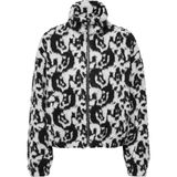 Only Kadın Desenli Peluş Ceket Siyah-Beyaz - 15374913 - XS