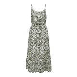 ONLY Kadın Elbise ONLLOU LIFE EMB STRAP ANKEL DRESS PTM Koyu Kahve M