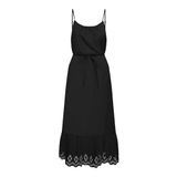 ONLY Kadın Elbise ONLLOU LIFE EMB STRAP ANKEL DRESS PTM Siyah XS
