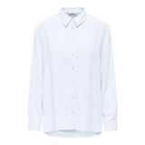 ONLY Kadın Gömlek ONLSIESTA L/S LINEN BL OVS SHIRT PNT Parlak Beyaz M