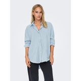 ONLY Kadın Gömlek ONLZAZIMA Gömlek, Mavi (Chambray Blue), XS