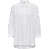 Only Kadın Kalp Taş Detaylı Gömlek Beyaz - 15376889 - XS