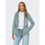 Only Kadın Kapüşonlu Canvas Parka Mavi Ceket - 15319876