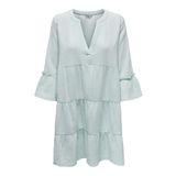 ONLY Kadın Kısa Elbise ONLTHYRA PEPLON DRESS NOOS WVN Açık Yeşil M