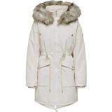 Only Kadın Kürklü Kapüşonlu Parka Mont - 15322159 - S - Stone