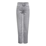 ONLY Kadın Mom Fit Jeans, Orta gri denim., 27W / 30L