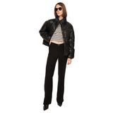 ONLY Kadın ONLANJA FAUX LEATHER OVERSIZE PUFFER OTW Mont, Siyah, L