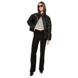 ONLY Kadın ONLANJA FAUX LEATHER OVERSIZE PUFFER OTW Mont, Siyah, XS