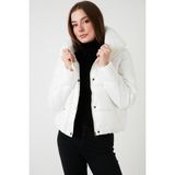 Only Kadın Onlanja Otw Dik Yaka Beyaz Şişme Mont - 15234958