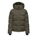 ONLY Kadın Onlann Premium Puffer JKT Regular OTW Kapitone Ceket, Kahverengi, L, Kahverengi, L