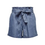 ONLY Kadın Onlbea Smilla Hw Pb Loose DNM Shortsnoos Şort, mavi (medium denim blue), L