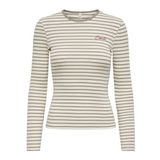 ONLY Kadın ONLBETTY L/S O-NECK TOP BOX CC JRS Tişört Koyu Bej S