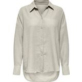 Only Kadın Onlbolzano Oversize Uzun Kollu Önü Kısa Arkası Uzun Gömlek 15353544 A.Bej