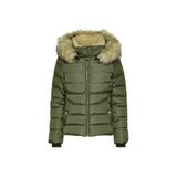 ONLY Kadın ONLCAMILLA QUILTED FURHOOD JACKET CC OTW Ceket Gündelik, Siyah , XS