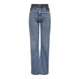 ONLY Kadın Onlcamille Hw Wide Reworked DNM AKM Jeans, mavi (medium denim blue), 28W / 32L