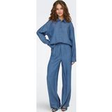 Only Kadın Onlcharıs Düşük Omuz Oversize Uzun Kollu Gömlek 15337928 Koyu Mavi