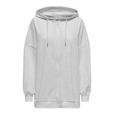 ONLY, Kadın, ONLDAZE L/S OVERSIZE ZIP HOOD SWT, Sweatshirt, Light Grey Melange, M
