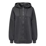 ONLY, Kadın, ONLDAZE L/S OVERSIZE ZIP HOOD SWT, Sweatshirt, Magnet, M