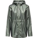 Only Kadın Onleben Kapüşonlu Parlak Kumaş Yağmurluk Tipi Mont 15374158 Haki - XS