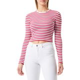 ONLY Kadın ONLELINA L/S CROPPED TOP JRS Tişört, Kirli Beyaz, M