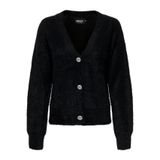 ONLY Kadın Onlella Piumo L/S Cardigan Cc KNT Örgü Ceket, Siyah, L